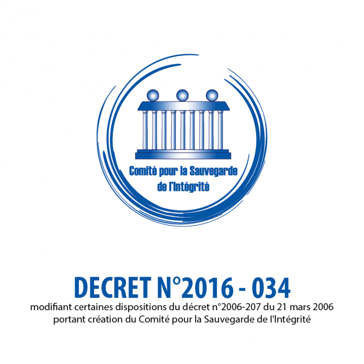 Nouveau Décret 2016034 MODIFIANT CERTAINES DISPOSITIONS DU DÉCRET N°2006207 DU 21 MARS 2006 Nouveau Décret 2016034 MODIFIANT CERTAINES DISPOSITIONS DU DÉCRET N°2006207 DU 21 MARS 2006